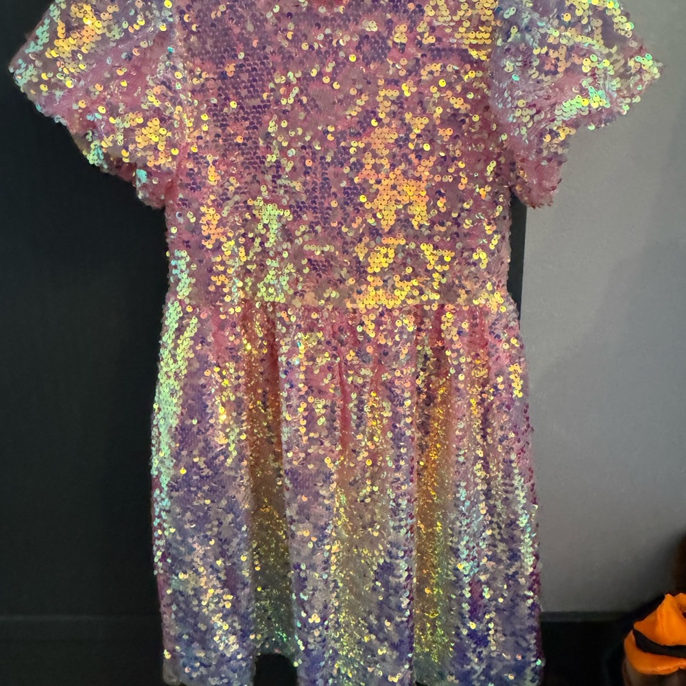 Lola Pink and Purple Sequin Kids Formal Dress